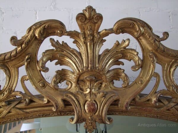 French gilt overmantel mirror mirror Antique Mirrors 4