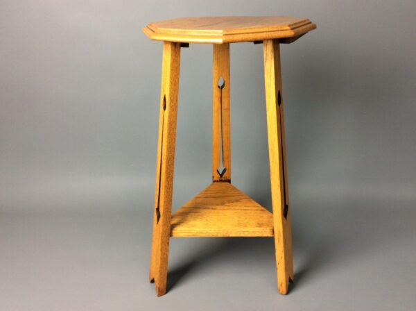Arts & Crafts Hexagonal Lamp Table - Image 3