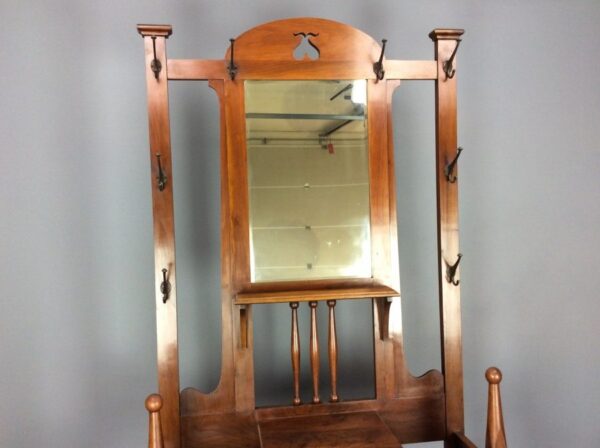 Arts & Crafts Mahogany Hall Stand - Image 3