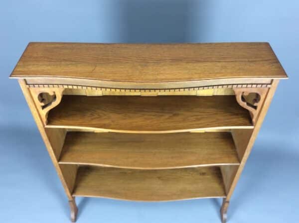 Arts & Crafts Serpentine Open Bookcase - Image 2