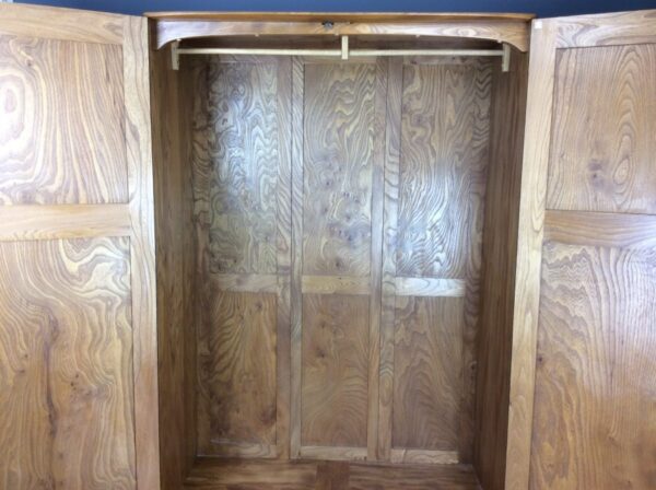 Ercol Windsor “Golden Dawn” Elm Double Wardrobe elm double wardrobe Antique Furniture 11