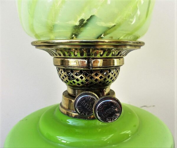 Antique English Victorian Brass Oil Lamp Antique Antique Lighting 6