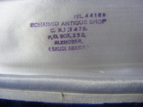Rare Solid Silver Saudi Arabia Coin Spoon in original box 1935 - Image 2