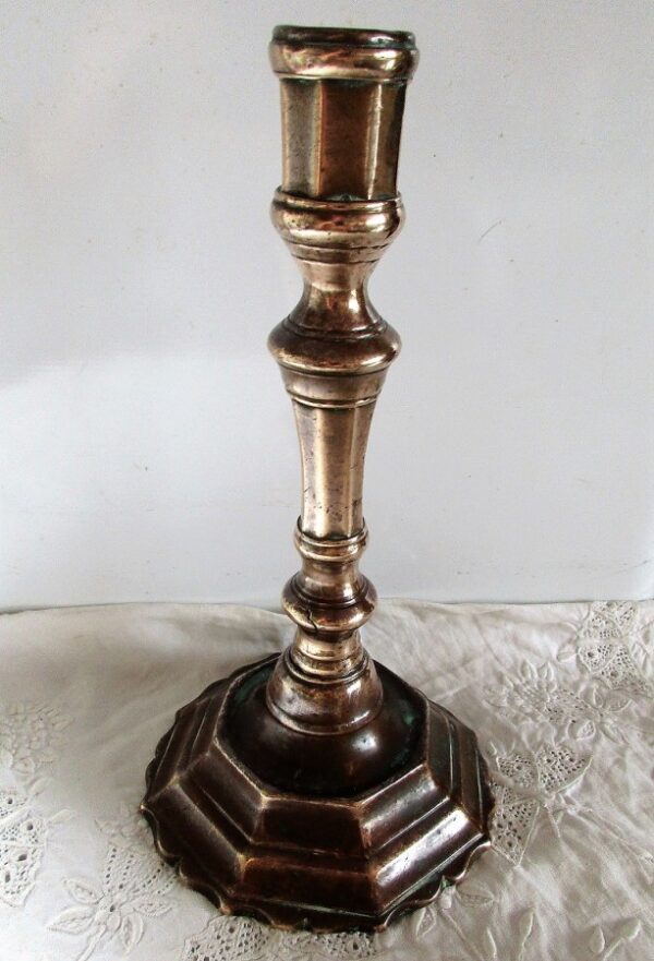 Antique English Georgian Bronze Candlestick Antique Antique Lighting 4