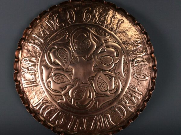 Arts & Crafts Repousse Copper Charger - Image 5