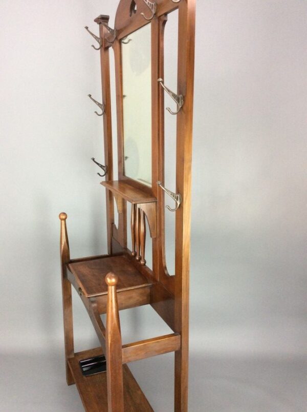 Arts & Crafts Mahogany Hall Stand Arts and Crafts Antique Furniture 10
