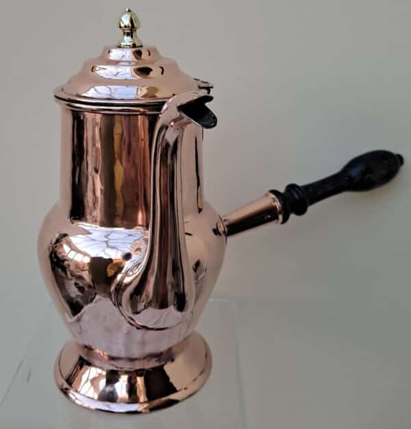 Antique English Georgian Copper Coffee Pot Antique Antique Metals 7