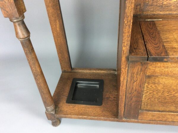 Liberty Arts & Crafts Oak Box Settle - Image 3