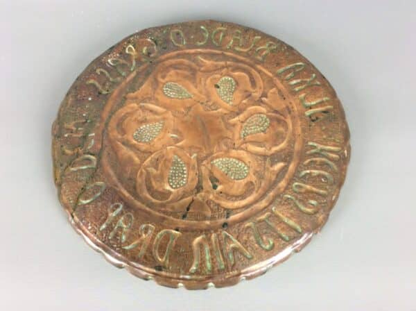 Arts & Crafts Repousse Copper Charger - Image 2