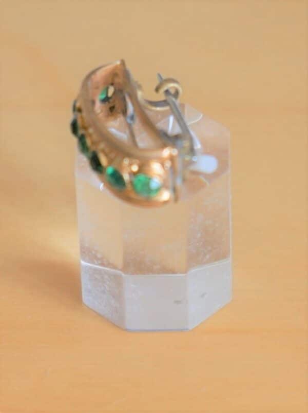 A Vintage Rare Miniature Gilt Emerald Green Brooch / Pin Boxed - Ideal Present / Collectable - Image 5