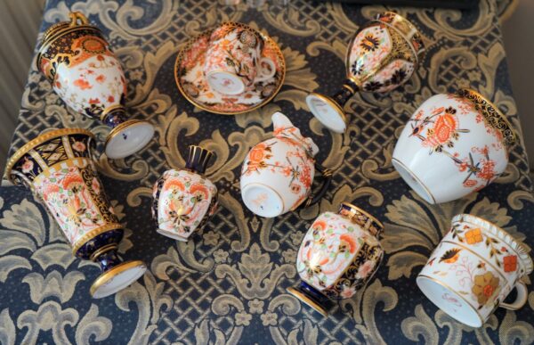 SALE - Circa:- 1820s Royal Crown Derby Floral Hand Painted Incense Burner - Rare Collectible Item - Image 8