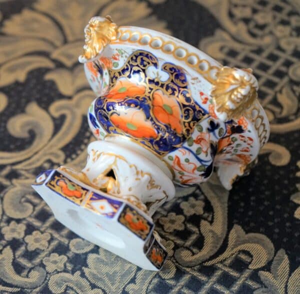SALE - Circa:- 1820s Royal Crown Derby Floral Hand Painted Incense Burner - Rare Collectible Item - Image 6