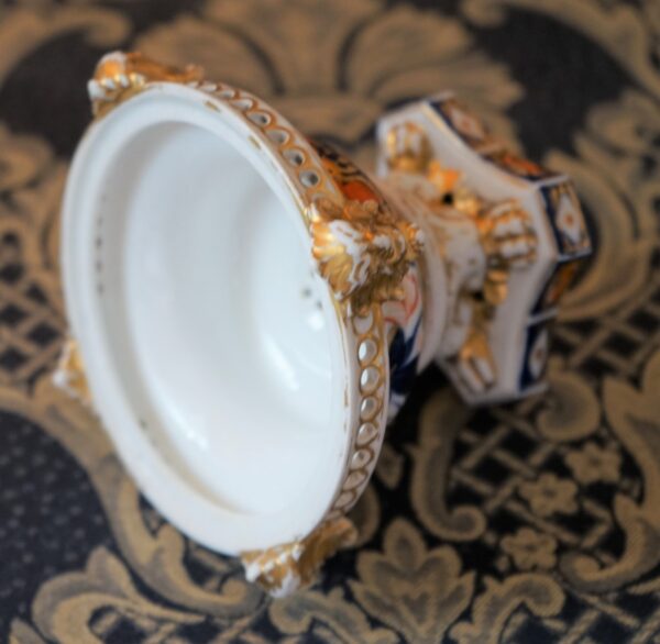 SALE - Circa:- 1820s Royal Crown Derby Floral Hand Painted Incense Burner - Rare Collectible Item - Image 2