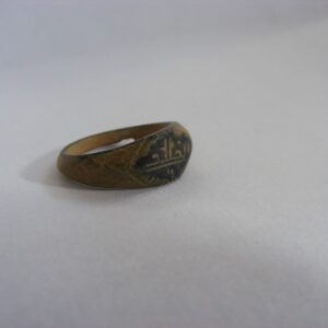 Beautiful ancient Islamic child’s bronze ring with Kufic benediction 1,000 years old Persia Antiquities