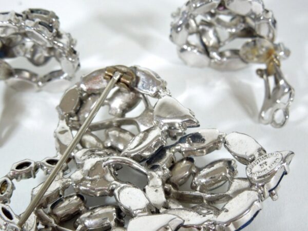 Christian Dior Brooch and Clip on Earrings by Mitchel Maer 1950's - Image 6