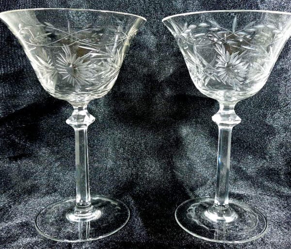 Fine Pair Champagne Glasses
