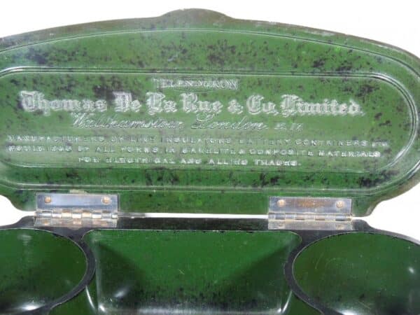 Green Art Deco Bakelite Box Antique Boxes 7