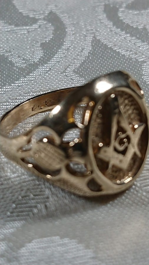 9ct Gold Gents Masonic Ring gents ring Antique Jewellery 7