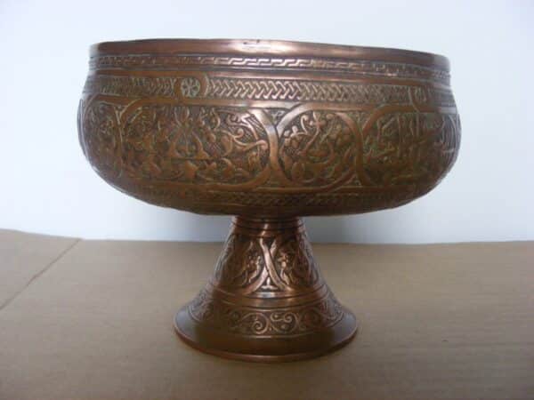 SOLD: UNIQUE Persian influence copper chalice Christopher Dresser Elkington & Co for Shah of Persia 1889 Copper Antique Metals 3