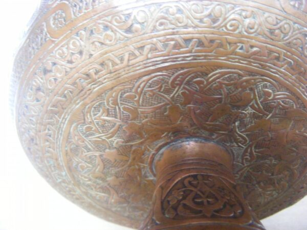 SOLD: UNIQUE Persian influence copper chalice Christopher Dresser Elkington & Co for Shah of Persia 1889 Copper Antique Metals 7