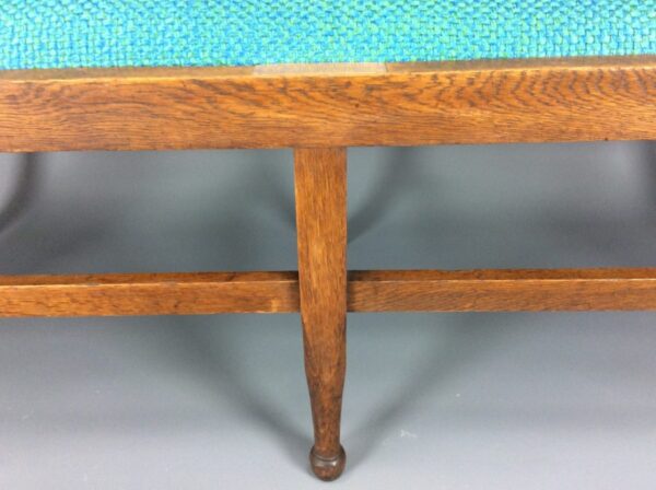 Arts & Crafts Oak Settle - Image 7