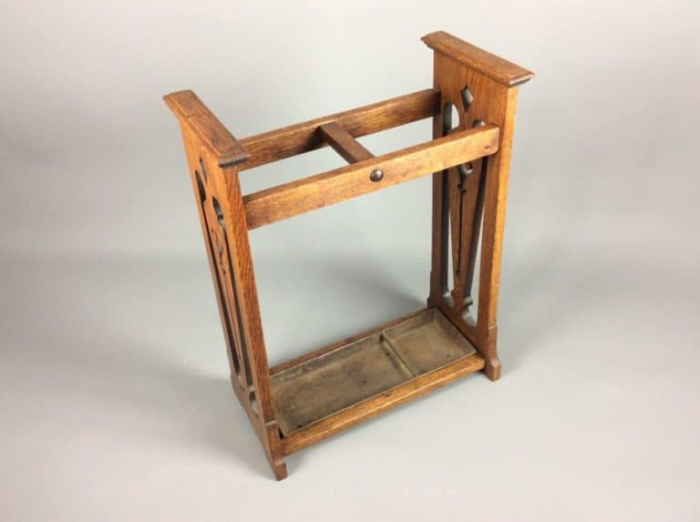 Arts & Crafts Oak Stick/Umbrella Stand