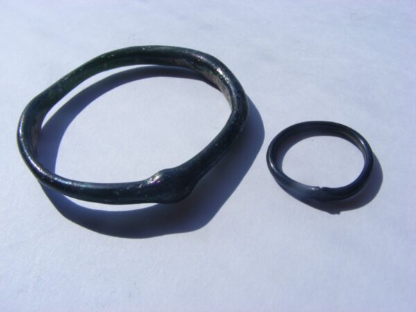 Ancient Islamic 1,000 year old child's glass bangle and ring set unusual and Rare - Image 5