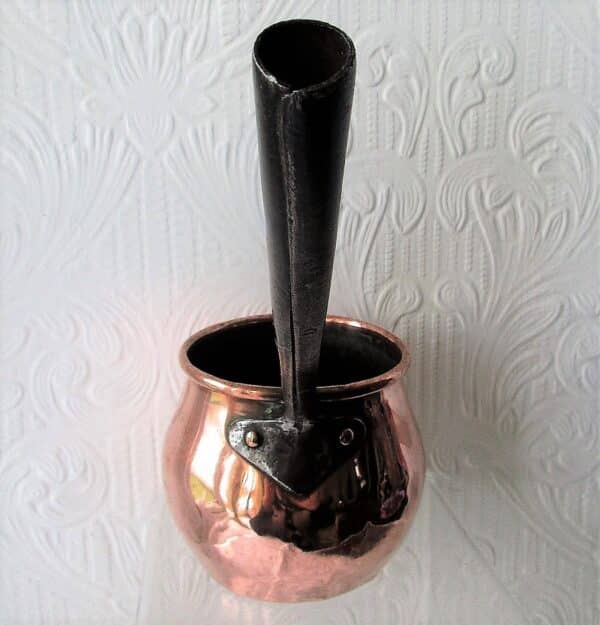Antique English Victorian Copper Pint Saucepan ~ Griffiths Patent Antique Antique Metals 4
