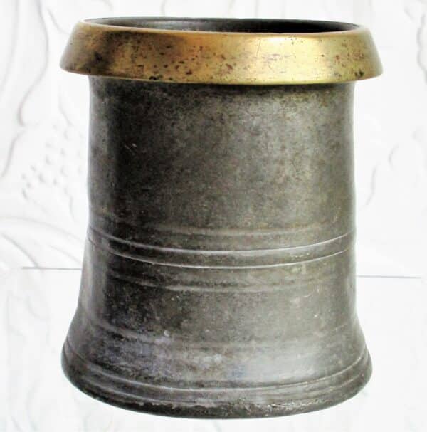 Antique English Victorian Pewter Half Pint Grain Measure Antique Antique Metals 6