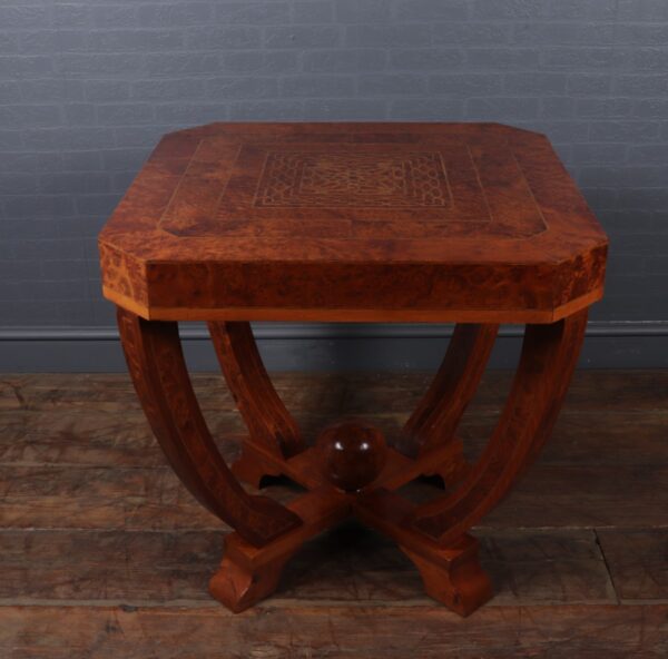 Art Deco Coffee Table in Burr Yew c1930 Antique Tables 7