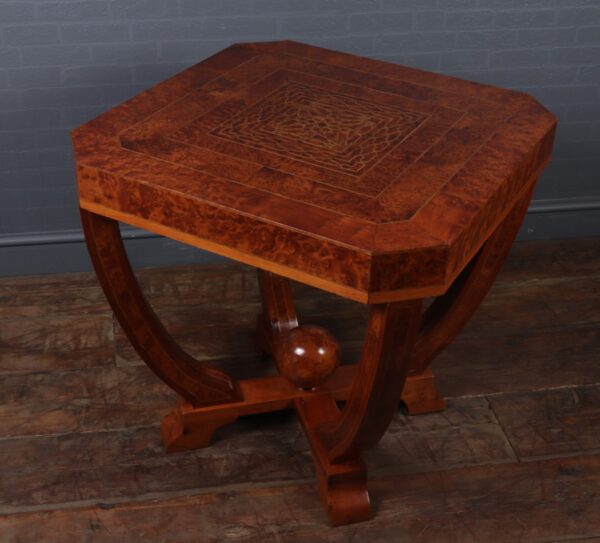 Art Deco Coffee Table in Burr Yew c1930 - Image 3