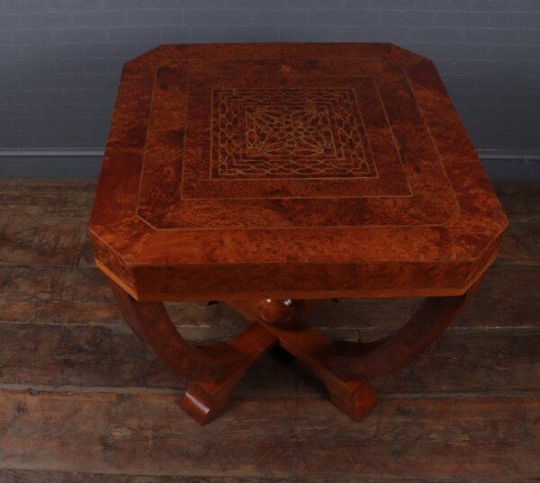 Art Deco Coffee Table in Burr Yew c1930 - Image 14