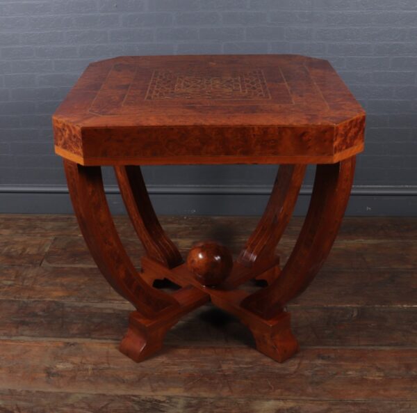 Art Deco Coffee Table in Burr Yew c1930 Antique Tables 15