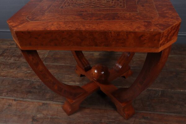 Art Deco Coffee Table in Burr Yew c1930 - Image 11