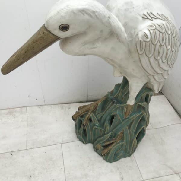 Majolica Shoe bill Pelican Antique Antique Ceramics 11