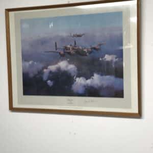 First Edition Print ‘ Lancaster ‘ by Robert Taylor, signed and once owned by LEONARD CHESHIRE VC, DSO. DFC Antique Art Antique Art