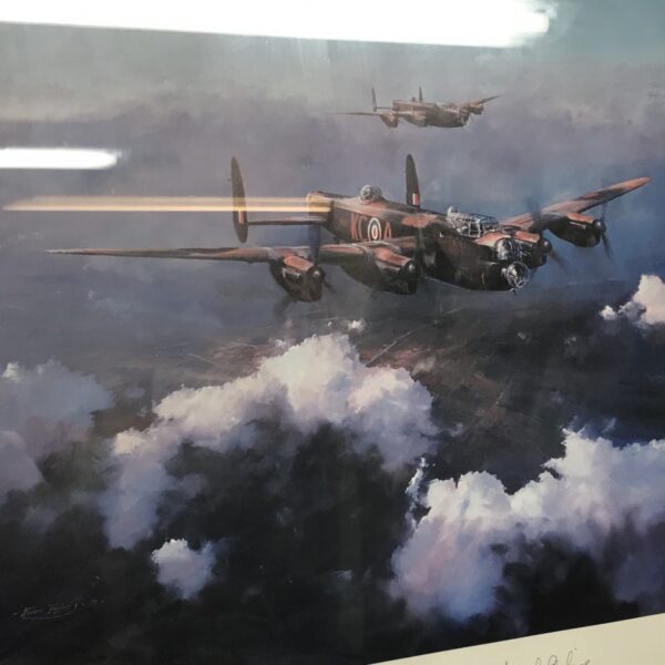 First Edition Print ‘ Lancaster ‘ by Robert Taylor, signed and once owned by LEONARD CHESHIRE VC, DSO. DFC Antique Art Antique Art 4