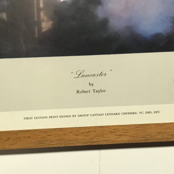 First Edition Print ' Lancaster ' by Robert Taylor, signed and once owned by LEONARD CHESHIRE VC, DSO. DFC - Image 4