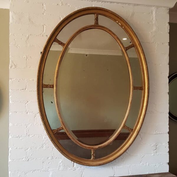 English gilt oval mirror Adam style oval mirror Antique Mirrors 3