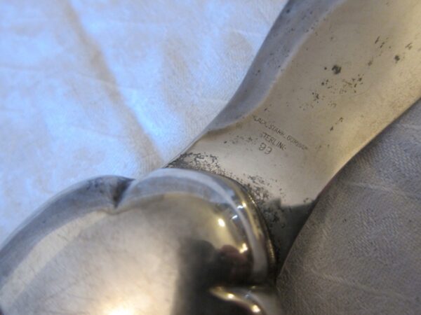 Antique "Black Starr"Gorham Sterling Silver Shoe Horn & Brush - Image 4
