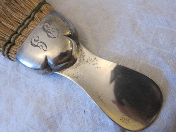 Antique “Black Starr”Gorham Sterling Silver Shoe Horn & Brush silver Antique Silver 7
