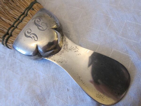 Antique "Black Starr"Gorham Sterling Silver Shoe Horn & Brush - Image 5
