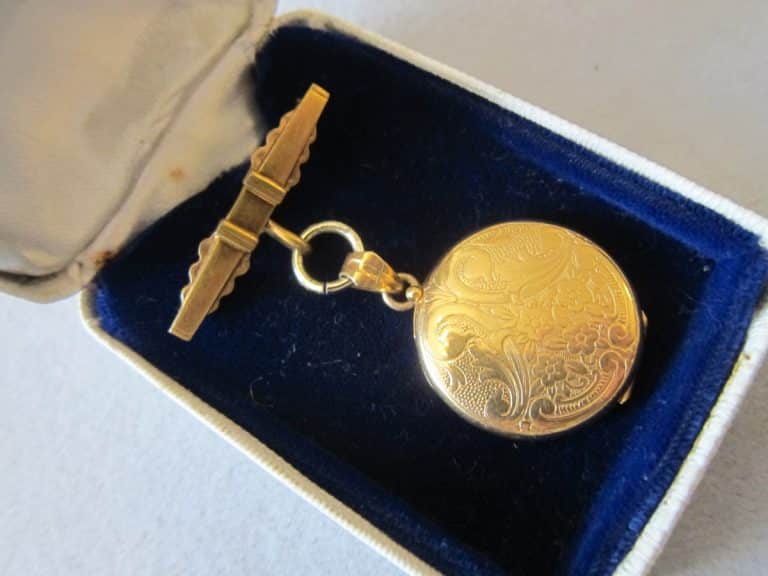 Antique French Rolled Gold"Oria"Locket /Brooch