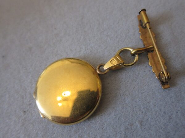 Antique French Rolled Gold"Oria"Locket /Brooch - Image 3