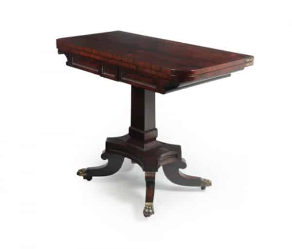 Regency Rosewood English Card Table c1810 Antique Tables 4
