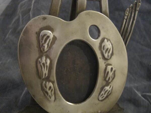 Antique French Brass Artists Novelty Picture Frame - Image 2