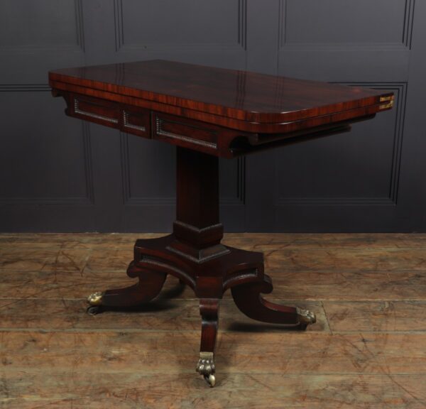 Regency Rosewood English Card Table c1810 Antique Tables 10