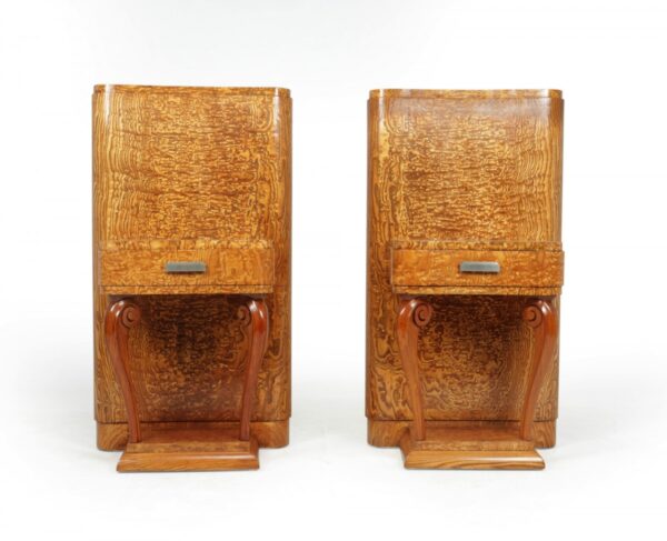 Pair of Art Deco Bedsides in Kato Ash c1920 - Image 2