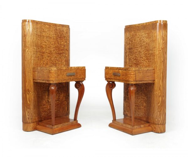 Pair of Art Deco Bedsides in Kato Ash c1920 art deco Antique Tables 3