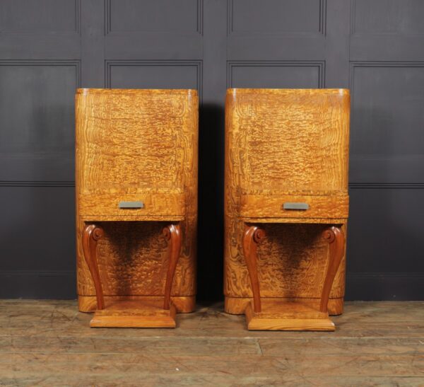 Pair of Art Deco Bedsides in Kato Ash c1920 art deco Antique Tables 15